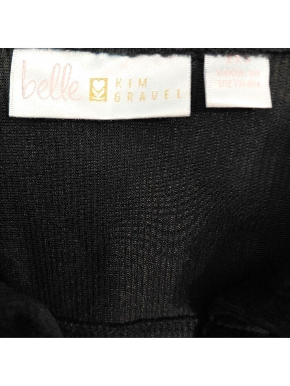 NWOT Belle by Kim Gravel Black Corduroy Tunic Blouse Size XXS - Picture 5 of 6